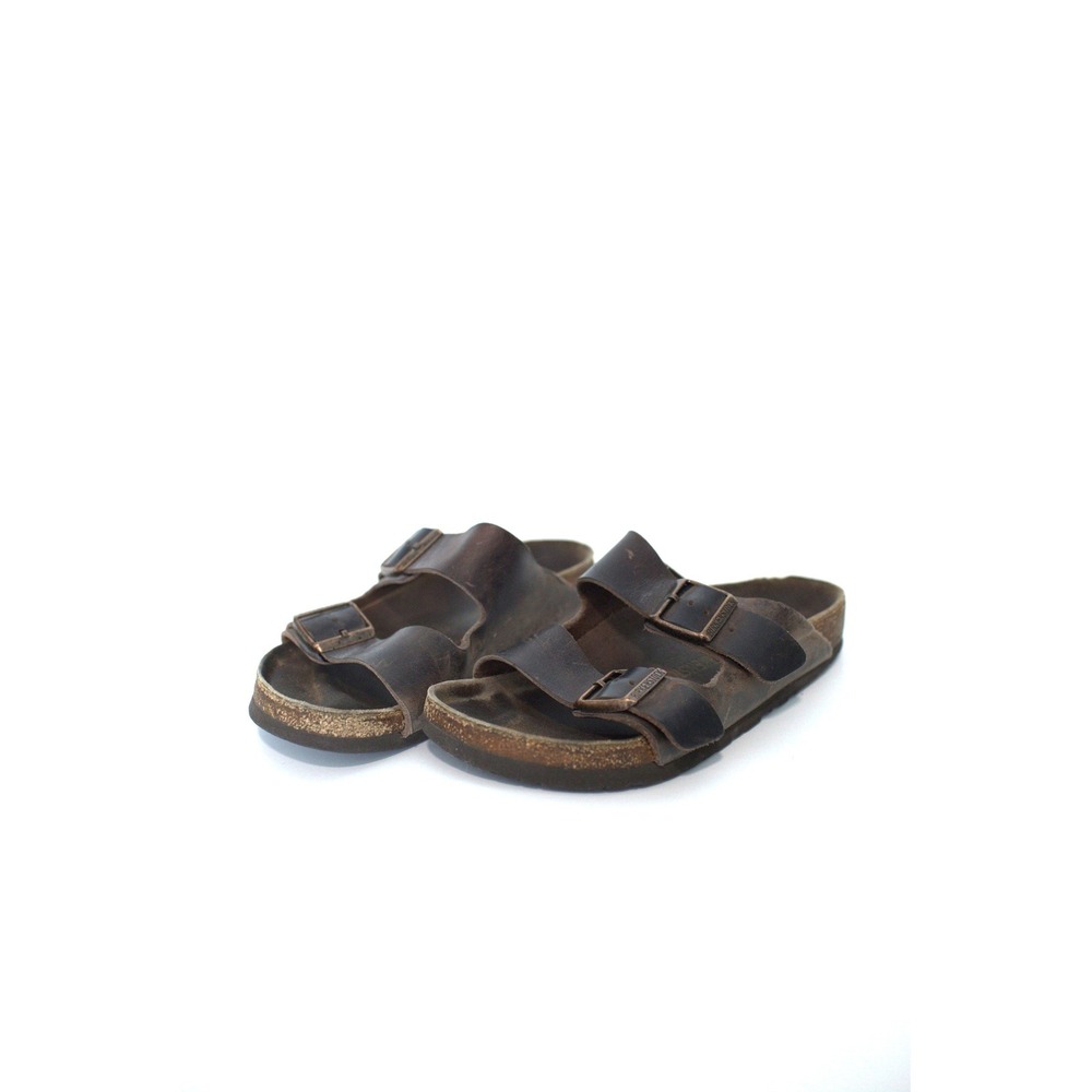 Birkenstock Arizona Dark Brown Oiled Leather Sandals Women 38 L7 M5
